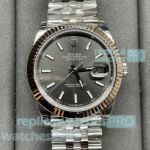 Clean Factory Cal.3235 Rolex Datejust II Watch 904L Stainless Steel Rhodium Grey Face 41